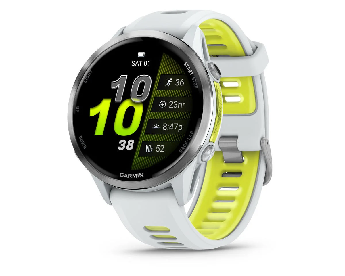 Garmin Forerunner 970 Smartwatch (Whitestone/Amp Yellow)
